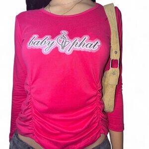 Pink baby phat long sleeve top.